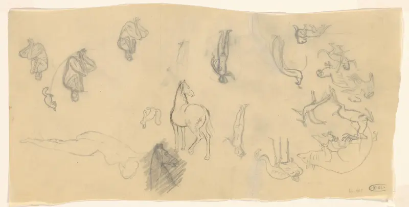 Studieblad met dieren Wall Art by Leo Gestel - High-Resolution Digital Print