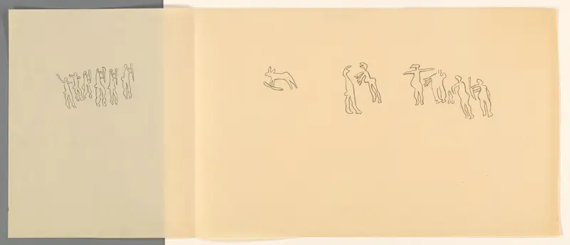 Studieblad met (fantasie)figuren en dieren Wall Art by anonymous - High-Resolution Digital Print