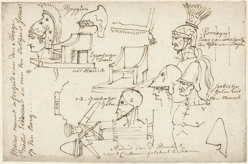 Studies naar antiek en bijbels kostuum Wall Art by David Pièrre Giottino Humbert de Superville - High-Resolution Digital Print