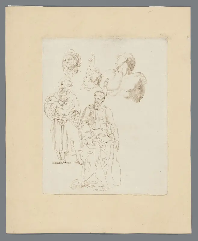 Studies naar beelden Wall Art by David Pièrre Giottino Humbert de Superville - High-Resolution Digital Print