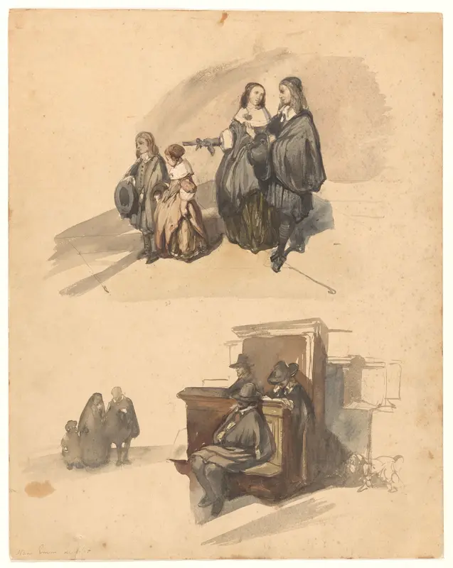 Studies naar figuren Wall Art by Johannes Bosboom - High-Resolution Digital Print