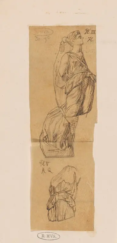 Studies naar klassieke beeldhouwwerken Wall Art by August Allebé - High-Resolution Digital Print