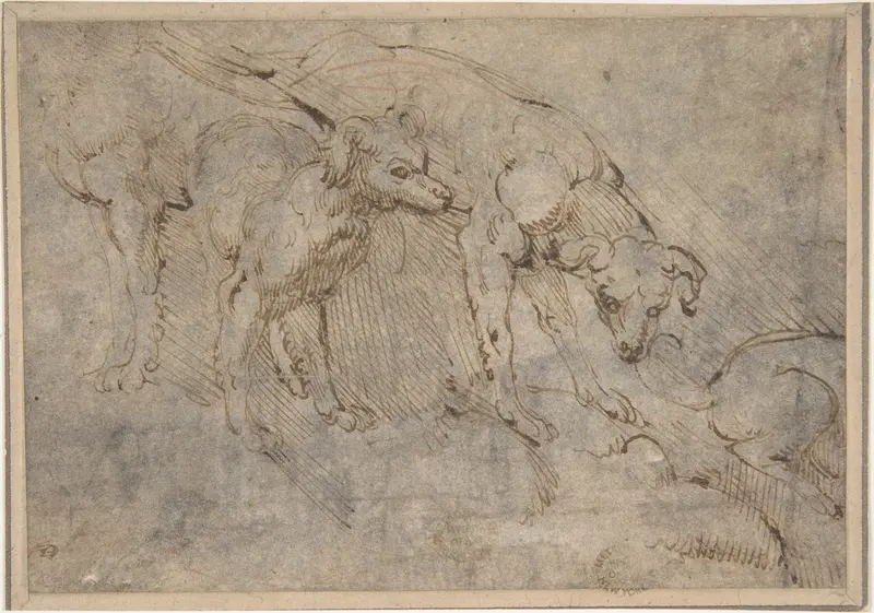 Studies of a Dog Wall Art by Anonymous, Netherlandish, 16th century - High-Resolution Digital Print