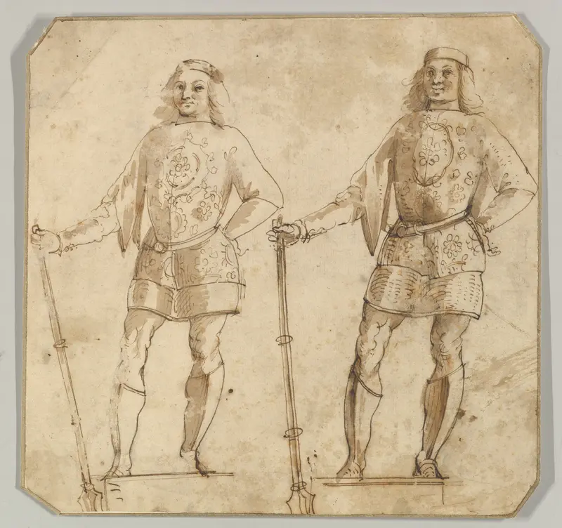 Studies of a Soldier Wall Art by Giovanni Buonconsiglio - High-Resolution Digital Print