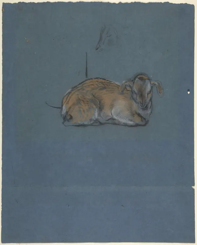 Studies of a young goat Wall Art by John Macallan Swan - High-Resolution Digital Print