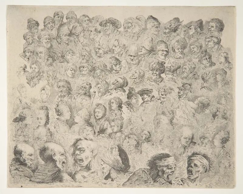 Studies of Heads Wall Art by Louis Germain - High-Resolution Digital Print