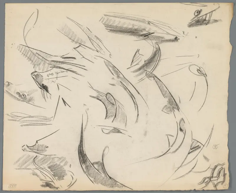 Studies van de staart van een steur Wall Art by Unknown - High-Resolution Digital Print
