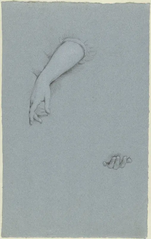 Studies van een arm en van vingers Wall Art by Unknown - High-Resolution Digital Print