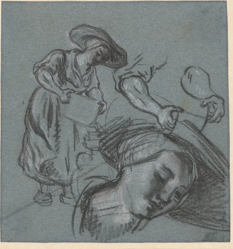 Studies van een boerenvrouw Wall Art by Simon Andreas Krausz - High-Resolution Digital Print