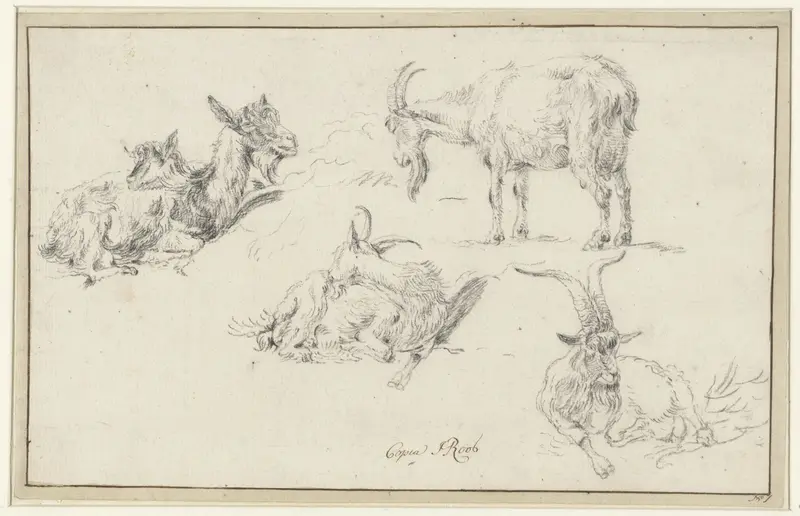 Studies van een bok Wall Art by Unknown - High-Resolution Digital Print