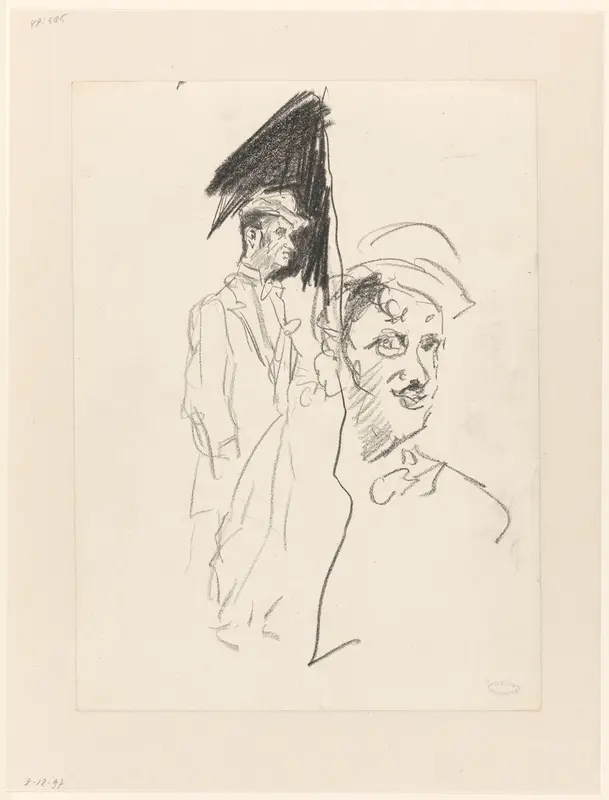 Studies van een clown Wall Art by Isaac Israels - High-Resolution Digital Print