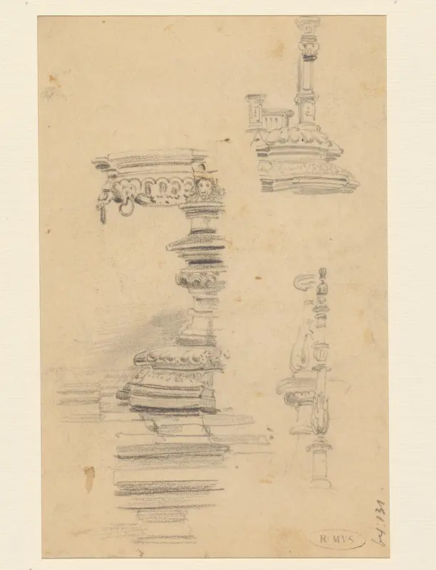Studies van een doopvont Wall Art by Johannes Bosboom - High-Resolution Digital Print