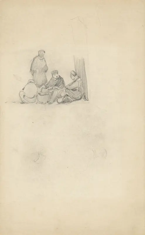 Studies van een groep mannen Wall Art by Johannes Bosboom - High-Resolution Digital Print