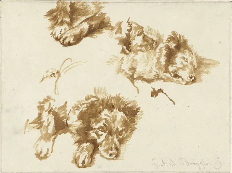 Studies van een hond Wall Art by Guillaume Anne van der Brugghen - High-Resolution Digital Print