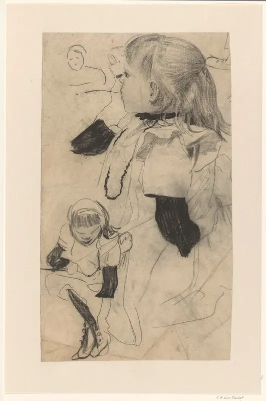 Studies van een jong meisje Wall Art by Carel Adolph Lion Cachet - High-Resolution Digital Print