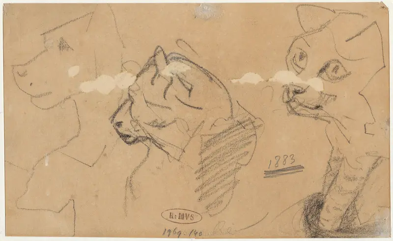 Studies van een kat Wall Art by Theo Nieuwenhuis - High-Resolution Digital Print