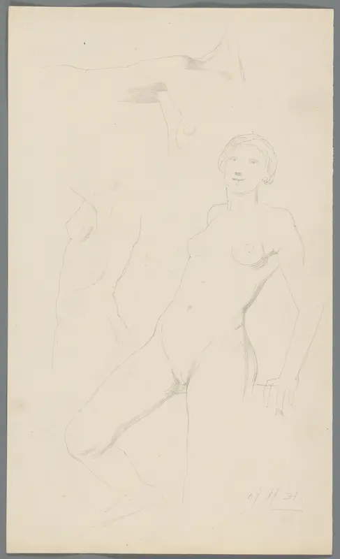 Studies van een naakte vrouw Wall Art by Unknown - High-Resolution Digital Print