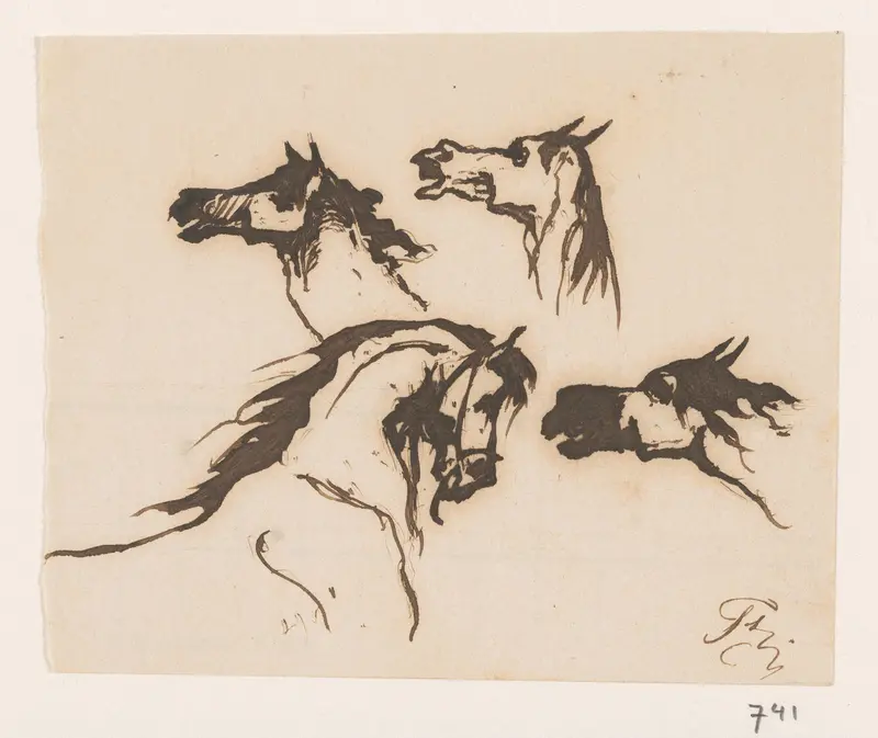 Studies van een paard Wall Art by Unknown - High-Resolution Digital Print