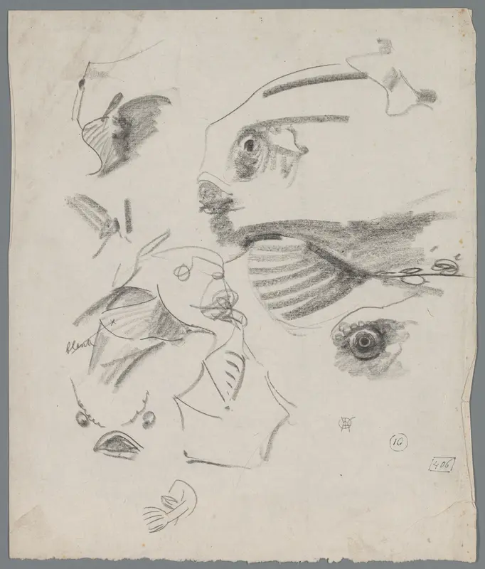 Studies van een vis Wall Art by Unknown - High-Resolution Digital Print
