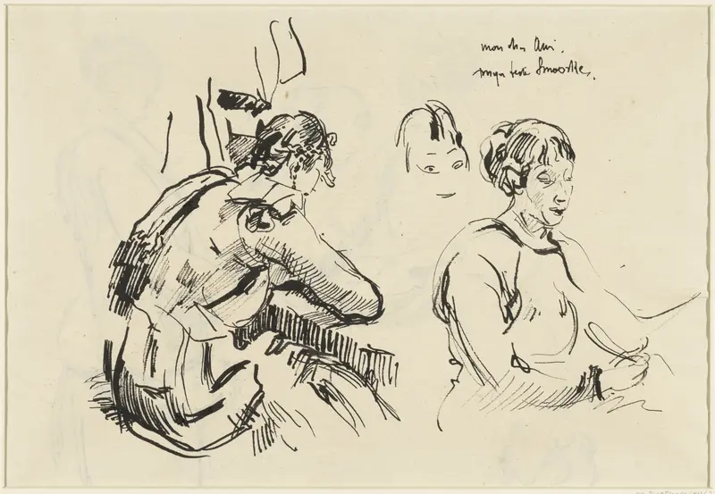 Studies van een vrouw die een brief schrijft Wall Art by Rik Wouters - High-Resolution Digital Print