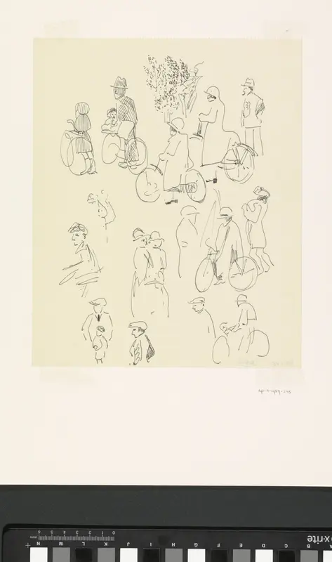 Studies van fietsers en wandelaars Wall Art by Carel Adolph Lion Cachet - High-Resolution Digital Print