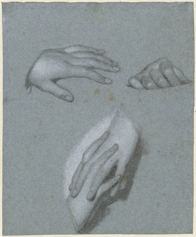Studies van handen Wall Art by Charles Howard Hodges - High-Resolution Digital Print