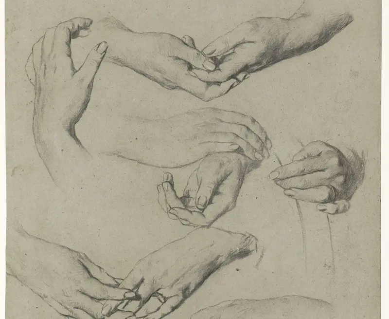 Studies van handen Wall Art by Unknown - High-Resolution Digital Print