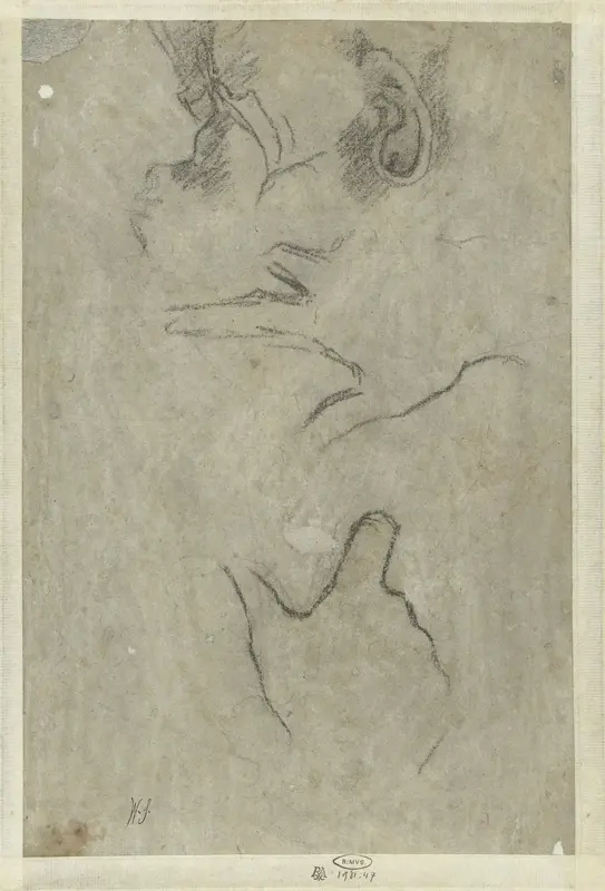 Studies van handen, een hals en een oor Wall Art by Annibale Carracci - High-Resolution Digital Print