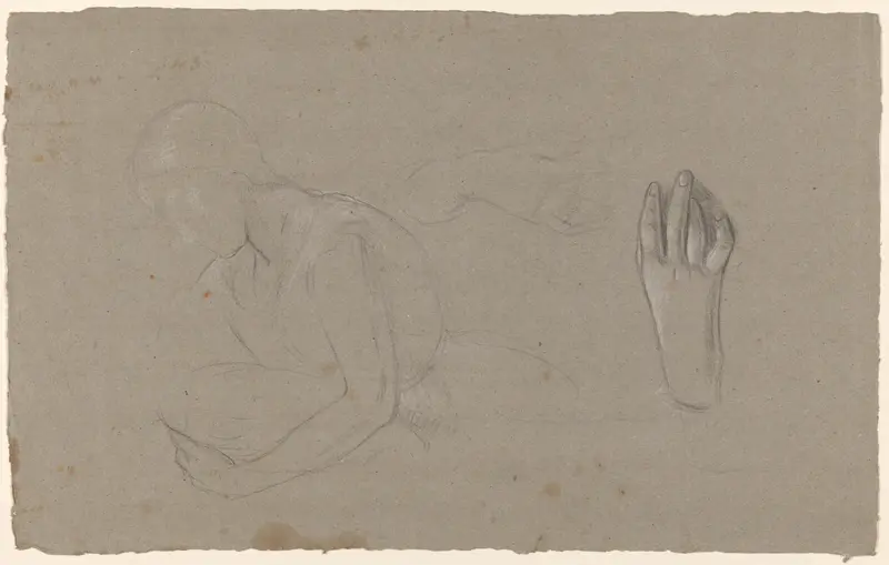 Studies van handen en een figuur Wall Art by Jan Adam Kruseman - High-Resolution Digital Print