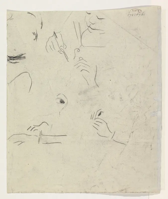 Studies van handen en ogen Wall Art by Carel Adolph Lion Cachet - High-Resolution Digital Print