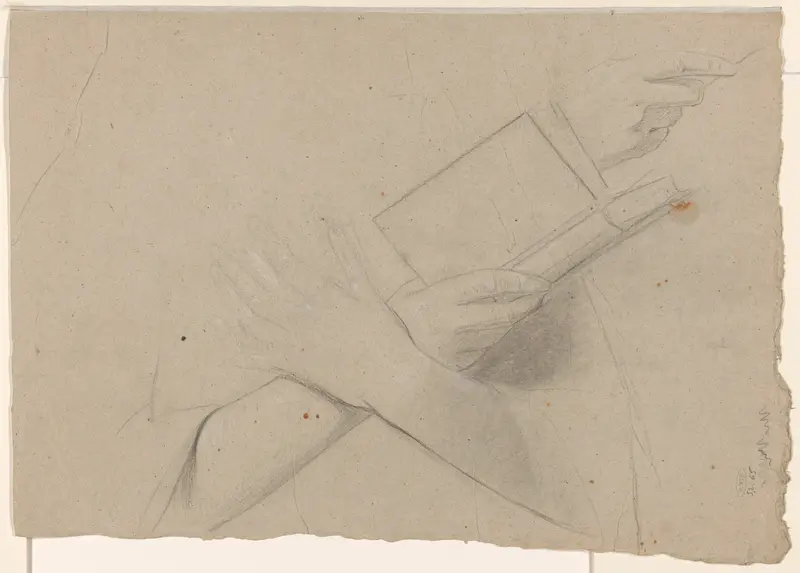 Studies van handen met een boek Wall Art by Jan Adam Kruseman - High-Resolution Digital Print