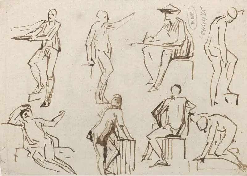 Studies van het menselijk lichaam Wall Art by Unknown - High-Resolution Digital Print