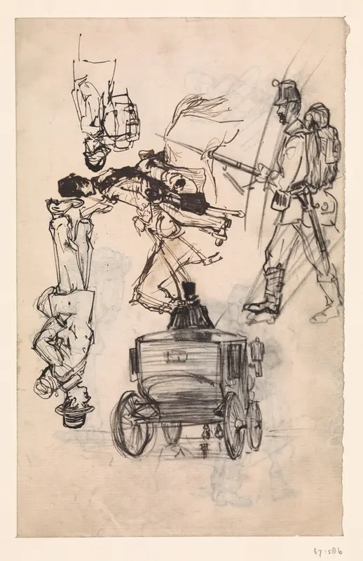 Studies van huzaren en een koets Wall Art by Edzard Koning - High-Resolution Digital Print