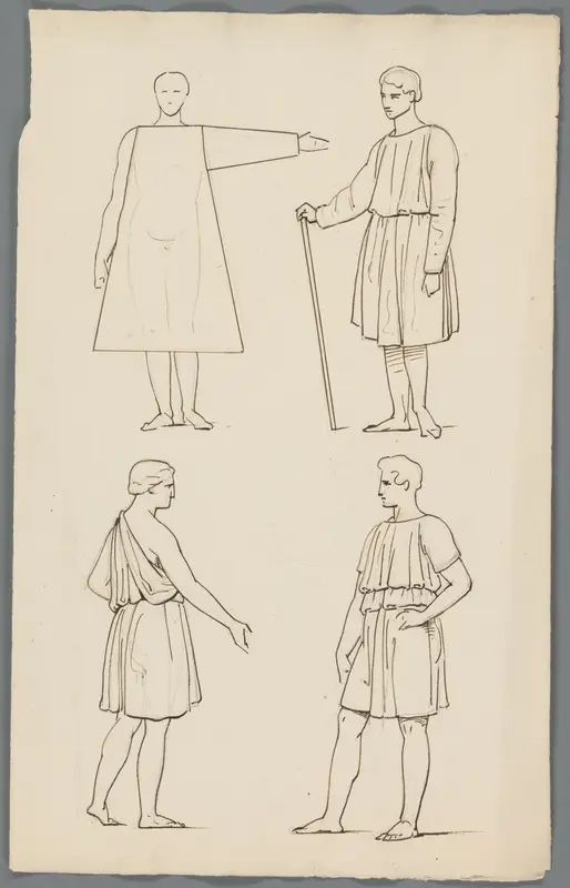 Studies van mannen in toga Wall Art by Unknown - High-Resolution Digital Print