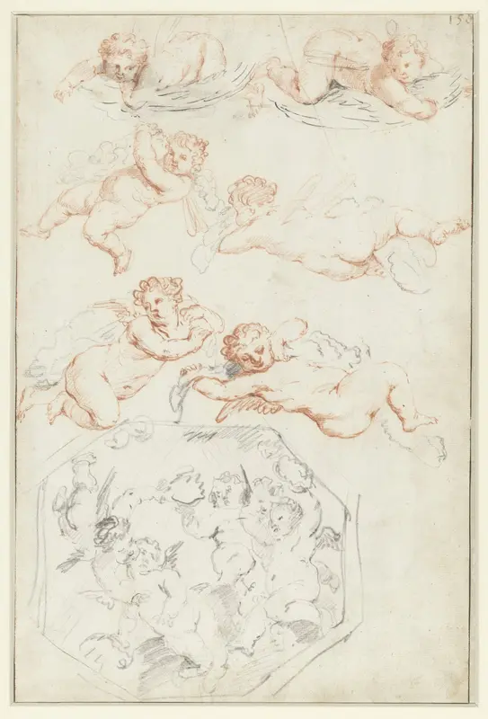 Studies van putti Wall Art by anonymous - High-Resolution Digital Print