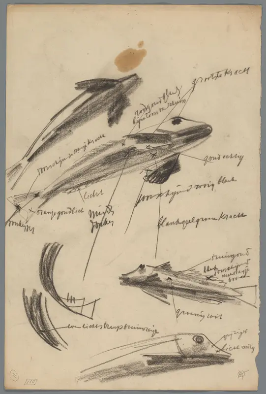 Studies van rode ponen Wall Art by Unknown - High-Resolution Digital Print