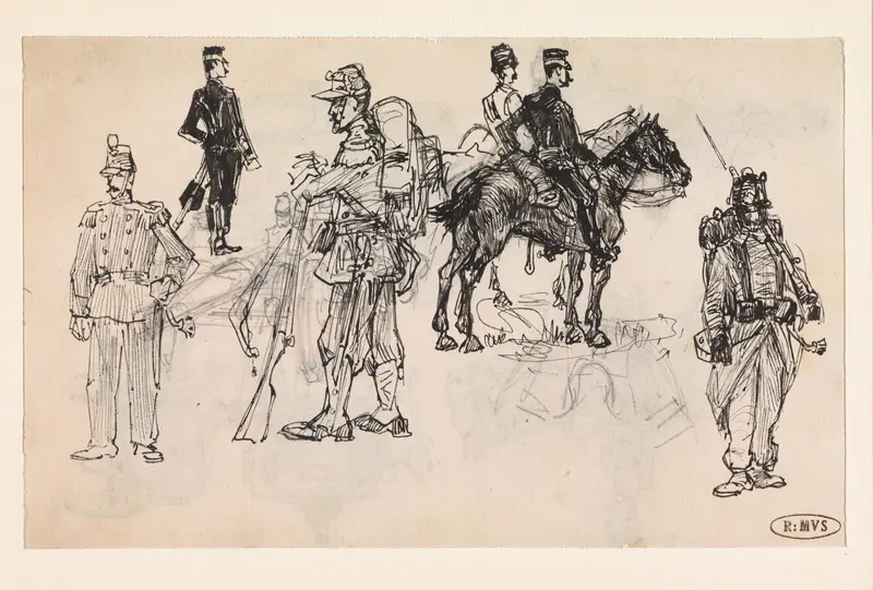 Studies van soldaten Wall Art by Edzard Koning - High-Resolution Digital Print