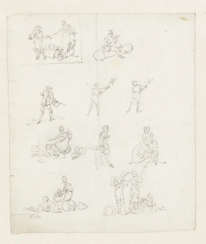 Studies van soldaten Wall Art by Pieter Bartholomeusz. Barbiers - High-Resolution Digital Print