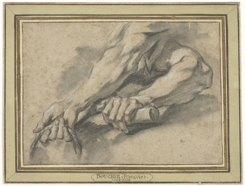 Studies van twee onderarmen Wall Art by François Boucher - High-Resolution Digital Print