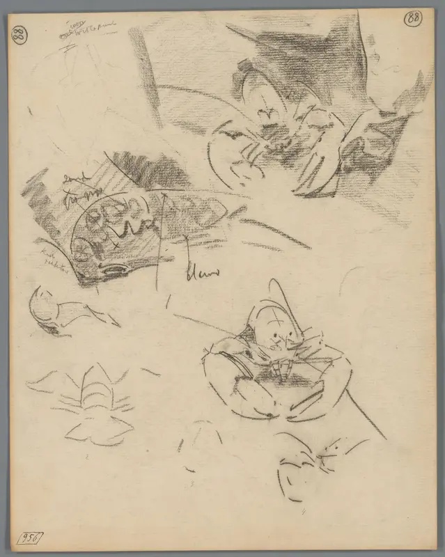 Studies van verschillende lichaamsdelen van kreeften Wall Art by Gerrit Willem Dijsselhof - High-Resolution Digital Print