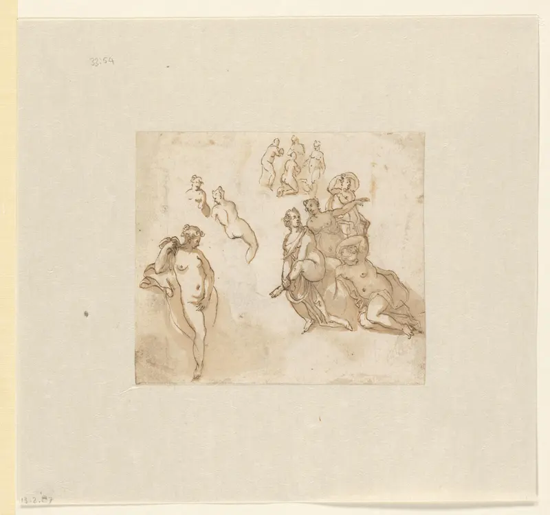 Studies van vrouwelijke naaktfiguren Wall Art by Unknown - High-Resolution Digital Print