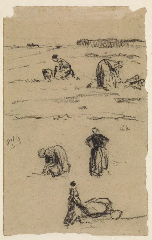 Studies van vrouwen op het land Wall Art by Paul Joseph Constantin Gabriël - High-Resolution Digital Print