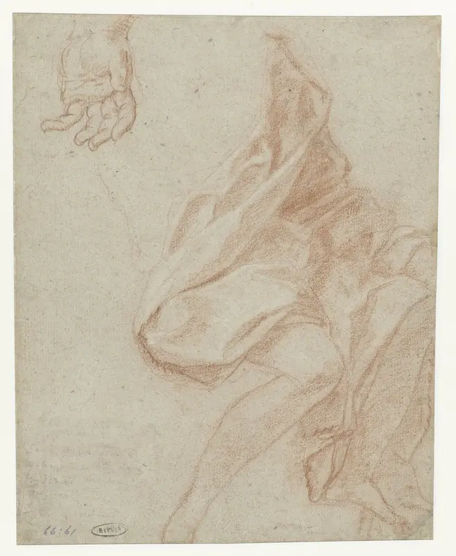 Studies voor het onderlichaam en benen en binnenzijde van hand van Hieronymus Wall Art by Benedetto Luti - High-Resolution Digital Print