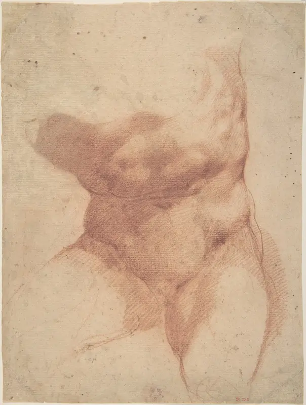 Study after the Belvedere Torso Wall Art by Cavaliere d'Arpino (Giuseppe Cesari) - High-Resolution Digital Print