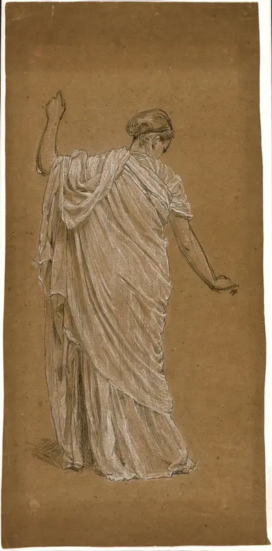 Study for "A Garden" Wall Art by Albert Joseph Moore - High-Resolution Digital Print