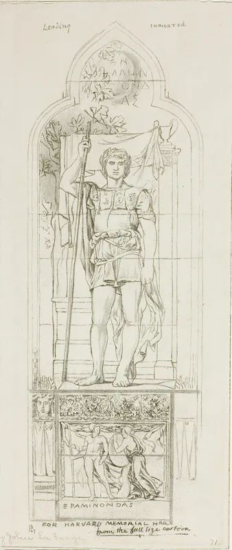 Study for a Stained Glass Window Wall Art by John La Farge - High-Resolution Digital Print
