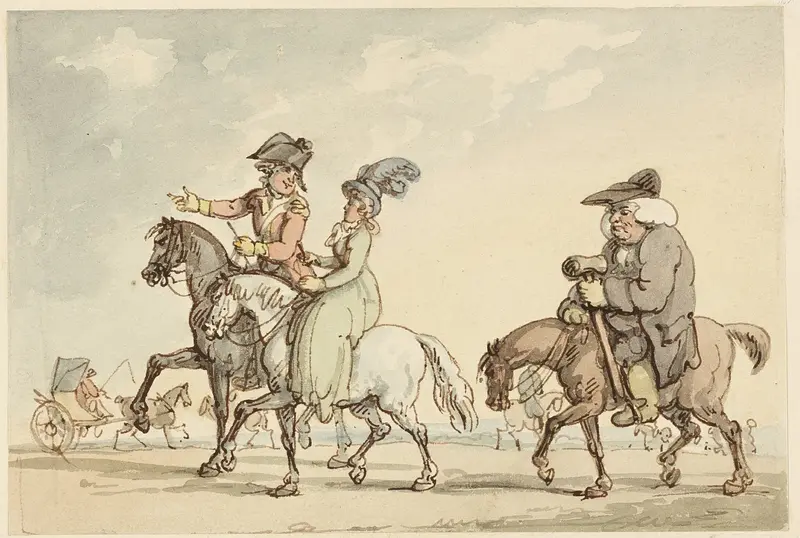 Study for Comforts of Bath Wall Art by Thomas Rowlandson - High-Resolution Digital Print