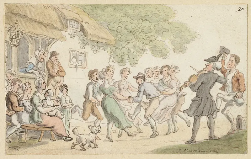 Study for Dr. Syntax and Rural Sports Wall Art by Thomas Rowlandson - High-Resolution Digital Print