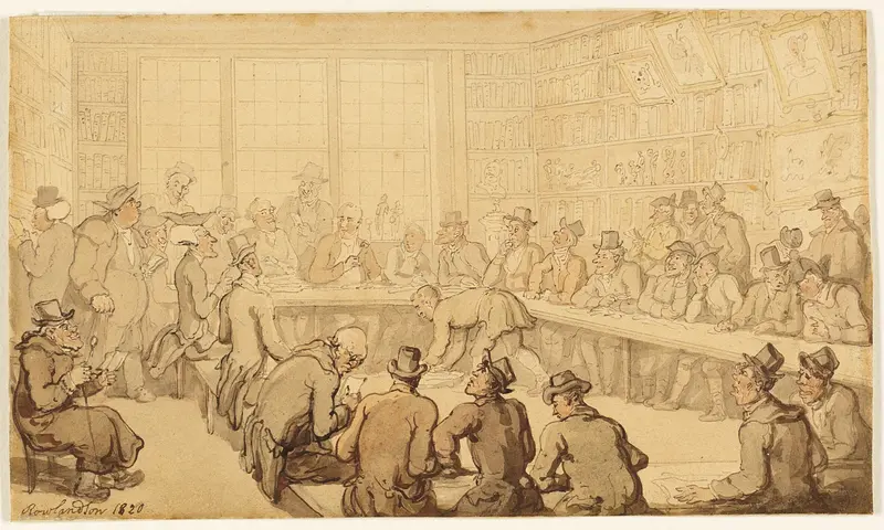 Study for Dr. Syntax at a Book Auction Wall Art by Thomas Rowlandson - High-Resolution Digital Print