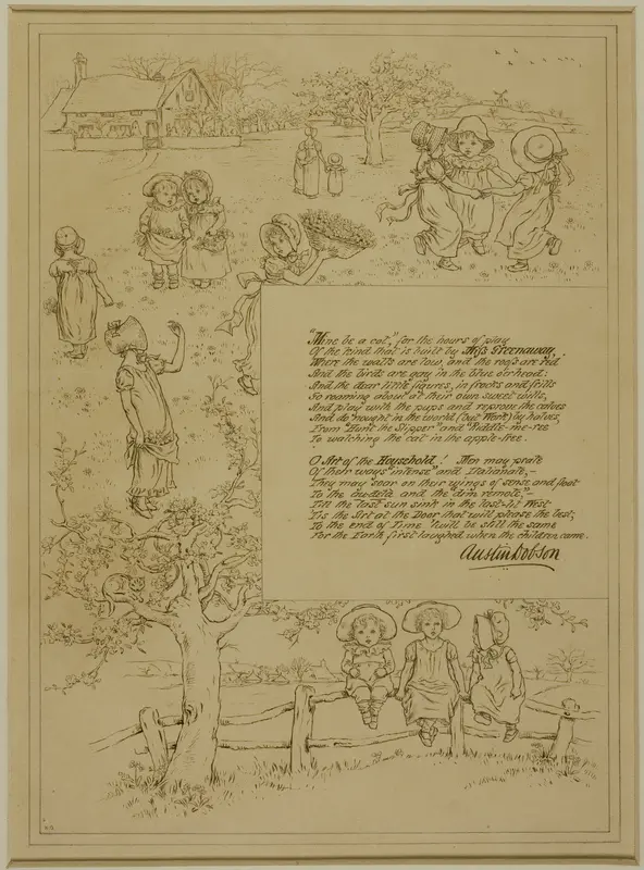 Study for Home-Beauty Wall Art by Kate Greenaway - High-Resolution Digital Print